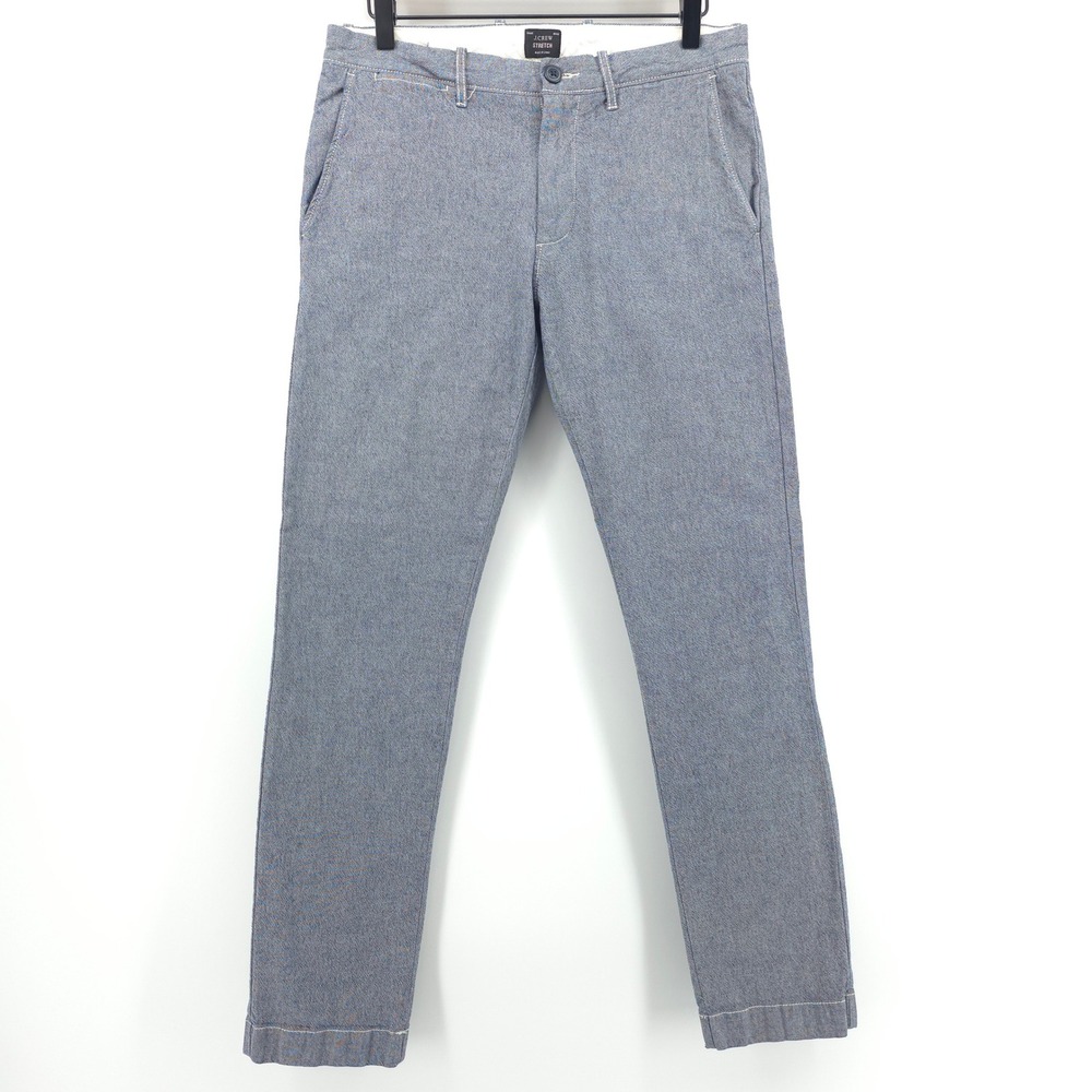 J.Crew 484 Slim Mens Pants 30x30 Blue Stretch Chino Business Casual